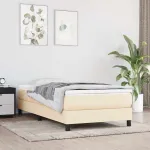 Saltea cu arcuri buzunar, fermitate medie, crem, 80x200x20 cm, textil GartenMobel Dekor