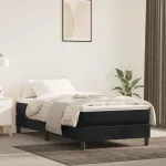 Saltea cu arcuri buzunar, fermitate medie, negru, 80x200x20 cm, catifea GartenMobel Dekor