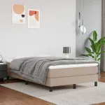 Saltea cu arcuri buzunar, fermitate medie, cappuccino, 120x200x20 cm, piele eco GartenMobel Dekor