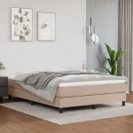 Saltea cu arcuri buzunar, fermitate medie, cappuccino, 140x200x20 cm, piele eco GartenMobel Dekor