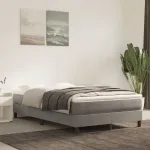 Saltea cu arcuri buzunar, fermitate medie, gri deschis, 120x200x20 cm, catifea GartenMobel Dekor
