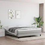 Saltea cu arcuri buzunar, fermitate medie, gri deschis, 160x200x20 cm, textil GartenMobel Dekor