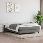 Saltea cu arcuri buzunar, fermitate medie, gri închis, 140x200x20 cm, textil GartenMobel Dekor