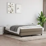 Saltea cu arcuri buzunar, fermitate medie, gri taupe, 140x200x20 cm, textil GartenMobel Dekor