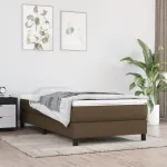 Saltea cu arcuri buzunar, fermitate medie, maro închis, 100x200x20 cm, textil GartenMobel Dekor