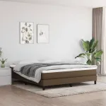 Saltea cu arcuri buzunar, fermitate medie, maro închis, 180x200x20 cm, textil GartenMobel Dekor