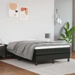 Saltea cu arcuri buzunar, fermitate medie, negru, 120x200x20 cm, piele ecologică GartenMobel Dekor