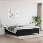 Saltea cu arcuri buzunar, fermitate medie, negru, 180x200x20 cm, textil GartenMobel Dekor