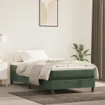 Saltea cu arcuri buzunar, fermitate medie, verde închis, 90x200x20 cm, catifea GartenMobel Dekor