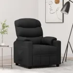 Fotoliu rabatabil, negru, material textil GartenMobel Dekor