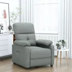 Fotoliu rabatabil, gri închis, material textil GartenMobel Dekor
