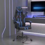 Scaun de gaming pivotant, negru și albastru, piele ecologică GartenMobel Dekor