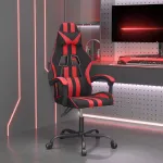 Scaun de gaming pivotant, negru și roșu, piele ecologică GartenMobel Dekor