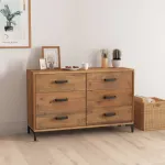 Servantă, maro, 110x35x70 cm, lemn masiv de pin reciclat GartenMobel Dekor