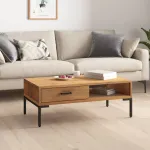 Măsuță de cafea, 90x50x35 cm, lemn masiv de pin reciclat GartenMobel Dekor