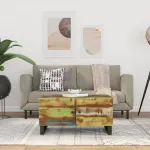 Măsuță de cafea, 80x50x40 cm lemn masiv reciclat/lemn prelucrat GartenMobel Dekor