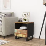 Noptieră, lemn masiv reciclat și lemn prelucrat GartenMobel Dekor