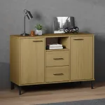 Dulap cu picioare metalice „OSLO” maro 113x40x77 cm lemn GartenMobel Dekor