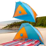 Cort de plajă inSPORTline Ascano cu protecție UV UPF40+ pentru 2-3 persoane