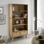 Bibliotecă „OTTA” cu 2 sertare, maro, lemn masiv de pin GartenMobel Dekor