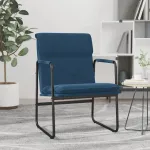 Scaun de relaxare, albastru, 55x64x80 cm, material textil GartenMobel Dekor