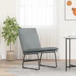 Scaun de relaxare, gri deschis, 52x75x76 cm, material textil GartenMobel Dekor