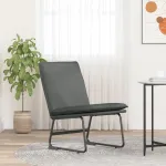 Scaun de relaxare, gri închis, 52x75x76 cm, material textil GartenMobel Dekor