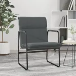 Scaun de relaxare, gri închis, 55x64x80 cm, material textil GartenMobel Dekor