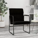 Scaun de relaxare, negru, 55x64x80 cm, material textil GartenMobel Dekor