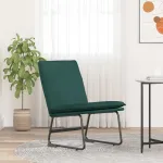 Scaun de relaxare, verde închis, 52x75x76 cm, material textil GartenMobel Dekor