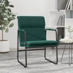 Scaun de relaxare, verde închis, 55x64x80 cm, material textil GartenMobel Dekor