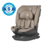 Scaun auto rotativ i-Size Coccolle Velsa 40-150 cm, Isofix, Taupe Brown
