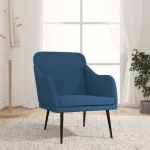Fotoliu, albastru, 63x76x80 cm, textil GartenMobel Dekor