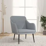 Fotoliu, gri deschis, 63x76x80 cm, textil GartenMobel Dekor