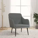 Fotoliu, gri închis, 63x76x80 cm, textil GartenMobel Dekor