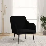 Fotoliu, negru, 63x76x80 cm, textil GartenMobel Dekor