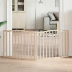 Poartă pentru câini pliabilă, 2 panouri, 160 cm, lemn de plop GartenMobel Dekor