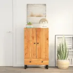 Dulap cu sertar, 60x33x100 cm, lemn masiv de acacia și fier GartenMobel Dekor