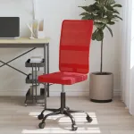 Scaun de birou reglabil în înălțime, roșu vin, plasă și textil GartenMobel Dekor
