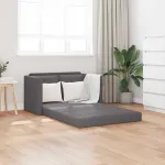 Canapea extensibilă 2 în 1, gri, 112x174x55 cm, piele ecologică GartenMobel Dekor