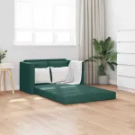 Canapea extensibilă 2 în 1, verde închis, 112x174x55 cm, textil GartenMobel Dekor