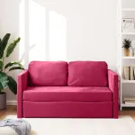 Canapea extensibilă de podea 2 în 1, roșu vin, 122x204x55 cm GartenMobel Dekor