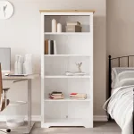 Bibliotecă BODO, maro, 82x40x173 cm, lemn masiv pin, 5 rafturi GartenMobel Dekor