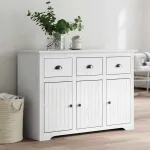 Servantă "BODO", alb, 115,5x44x80 cm, lemn masiv de pin GartenMobel Dekor
