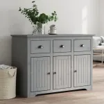 Servantă "BODO", gri, 115,5x44x80 cm, lemn masiv de pin GartenMobel Dekor