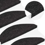 Covorașe de scări autoadezive, 10 buc., antracit, 65x22,5x3,5cm GartenMobel Dekor