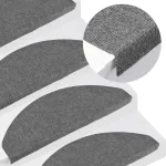 Covorașe de scări autoadezive, 10 buc., gri, 65x22,5x3,5 cm GartenMobel Dekor