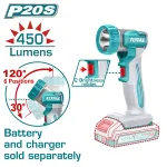 TOTAL - LAMPA DE LUCRU - 450 LUMENI - LI-ION - 20V (NU INCLUDE ACUMULATOR SI INCARCATOR)
