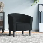 Fotoliu tip cuvă, negru, catifea GartenMobel Dekor