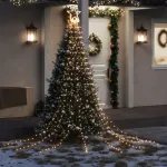 Instalație brad de Crăciun 320 LED-uri, alb cald, 375 cm GartenMobel Dekor